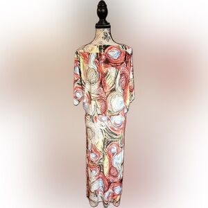 Go Couture Abstract Print Maxi Dress Size S